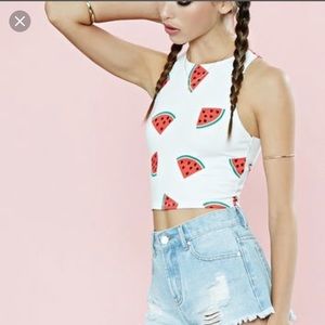 Forever 21 - Watermelon Crop Top